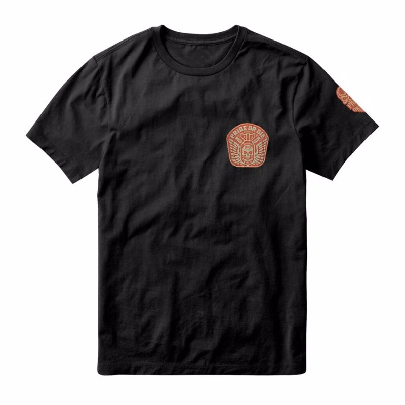 PRiDEorDiE dropping bombs T-Shirt -black